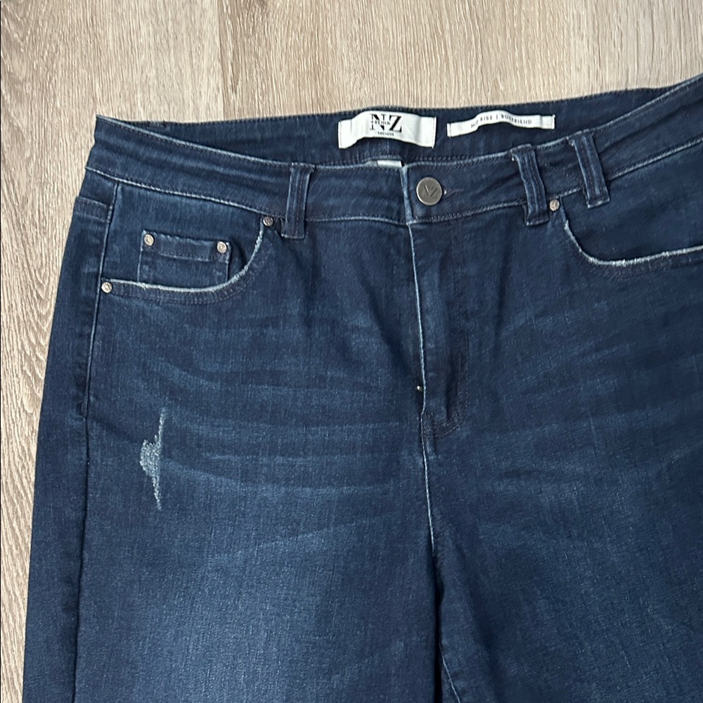 NIC+ZOE Dark Blue Straight Leg Jeans